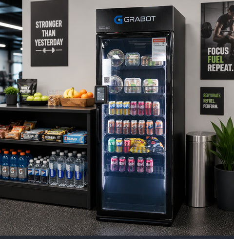 Grabot 480 Air AI Smart Cooler smart cooler for gym drinks and snacks