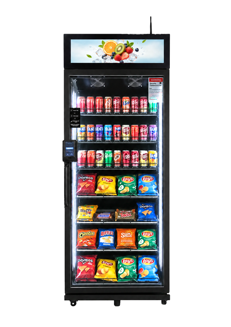 Máquina expendedora inteligente Elite AI Smart Cooler 620 Full View