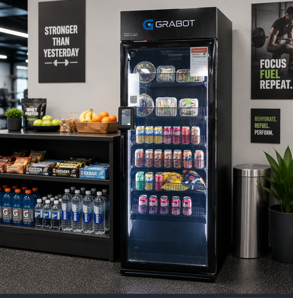 Grabot 480 Air AI Smart Cooler smart cooler for gym drinks and snacks
